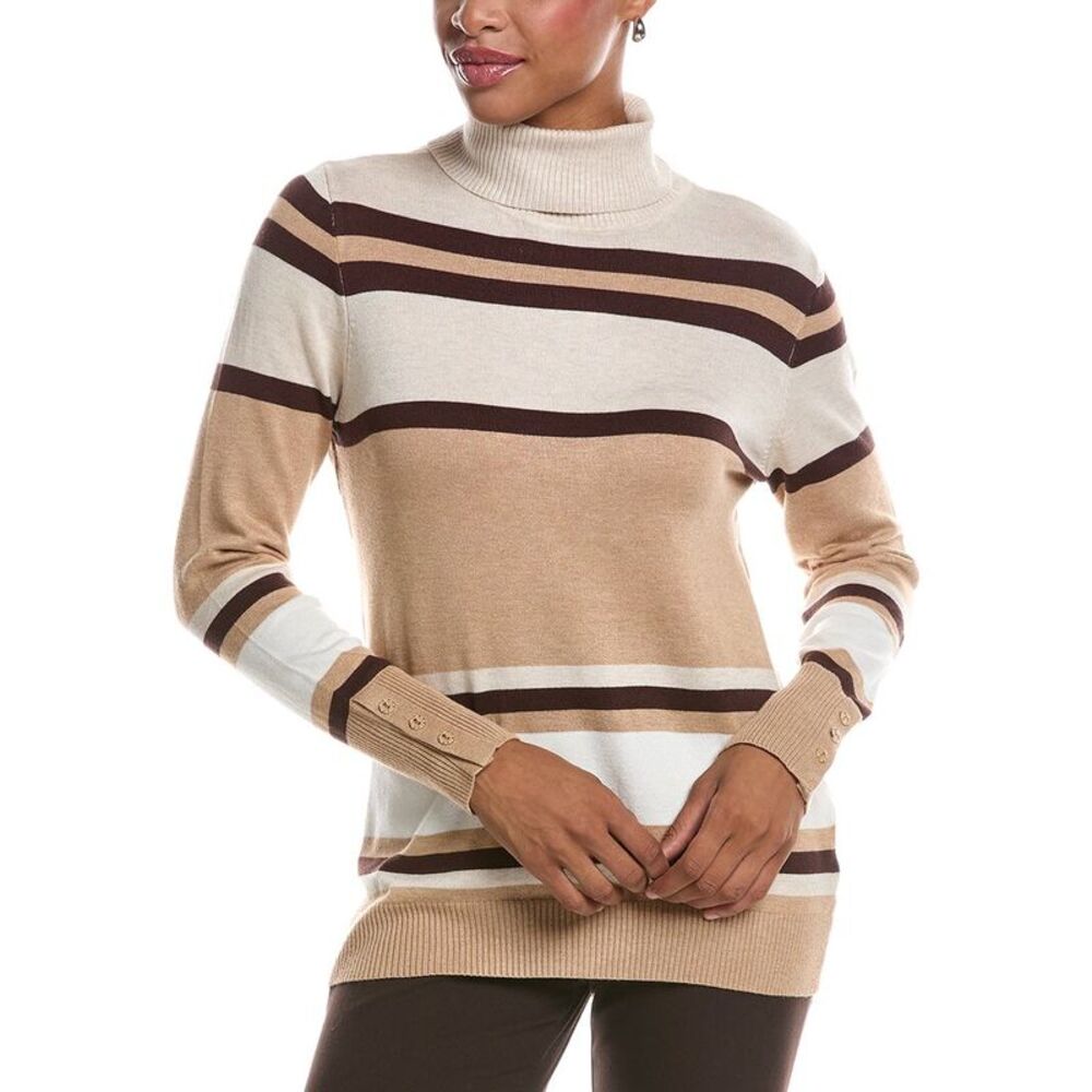 Joseph A. Womens  Turtleneck Sweater, Brown